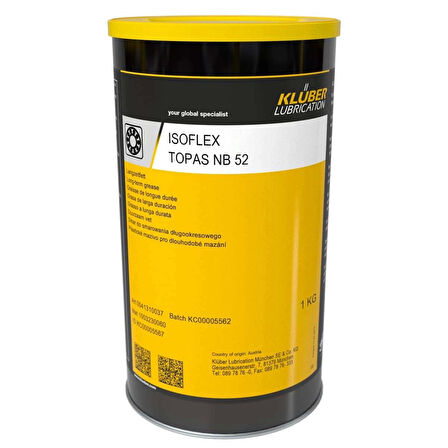 Klüber Isoflex Topas NB 52 1KG – Yüksek Hızlı Rulmanlar İçin Sessiz ve Uzun Ömürlü Sentetik Gres