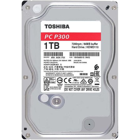 Toshiba P300 3.5 inç 1 TB 7200 RPM Sata 3.0 Harddisk 