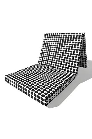 Katlanır Yer Yatağı-sünger Yatak-minder Yatak-80x180cm 10cm-çok Amaçlı Yatak-Akustik Siyah