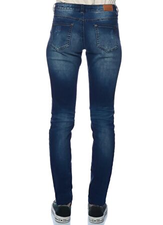 Broadway Koyu Mavi Kadın Denim Pantolon 10156133