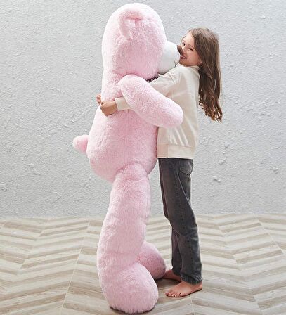 160 cm Sevgiliye Özel Romantik DEV Boy Papyonlu Peluş Ayı- % 100 YERLİ