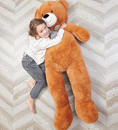 160 cm Sevgiliye Özel Romantik DEV Boy Papyonlu Peluş Ayı- % 100 YERLİ