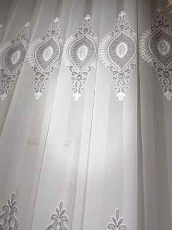 NİVEMESHOME SERAP GÜMÜŞ 1/2,5 PİLELİ BAMBU TÜL PERDE