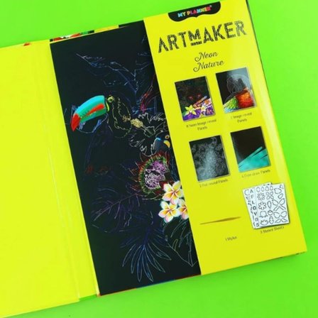 Artmaker Magnificent Mandalas Kazımalı Boyama Seti – 16 Panel, Şablon ve Kalemli Mandala Scratch Art Kit