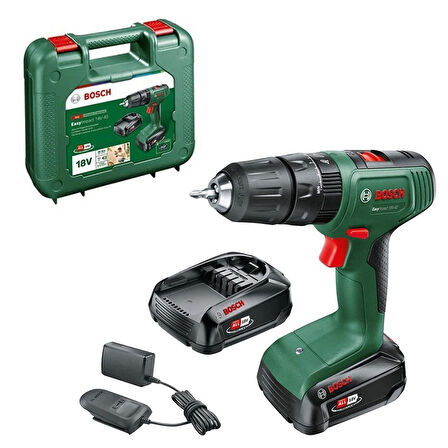 Bosch EasyImpact 18V-40 2,0 Ah Çift Akülü Matkap 2,0 Ah + Universalhammer 18v Kırıcı Delici (SOLO - Aküsüz) + Bosch Sırt Çantası