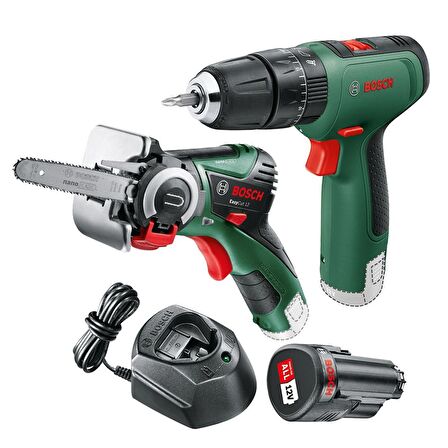 Bosch 1200 EasyImpact Darbeli Matkap + EasyCut 12 Solo + 12V Akü ve Sarj Aleti