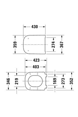 Duravit Happy D.2 Yavaş Kapanan Klozet Kapağı