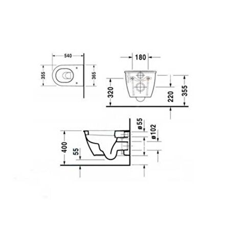 Duravit Darling New Rimless Asma Klozet Beyaz 2557390075