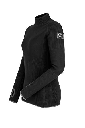 Fanes Eng. Logo Am Kadın Kazak Sweatshirt Siyah