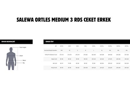 Ortles Med 3 Rds Down Erkek Ceket Mont Siyah