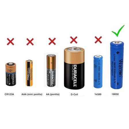 Watton 18650 Şarj Edilebilir Pil (El Feneri Pili) 3.7V 5200mAh
