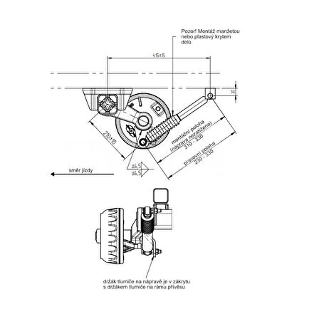KNOTT AKS 340 mm-120 mm Karavan & Römork Amortisörü