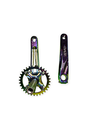 BİKE SKY EVO  32T Rainbow Tekli Aynakol – MTB Dağ Bisikleti Krank, Alüminyum, Renkli