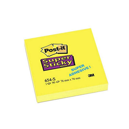 3M Post it Super Sticky Not Sarı 654S