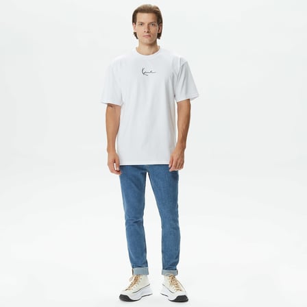 Karl Kani Small Signature Erkek Beyaz T-Shirt