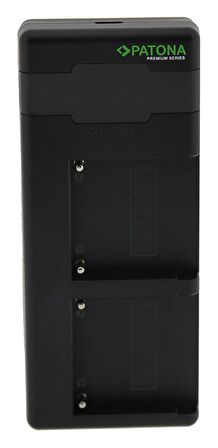 Patona 161951 Premium NP-FM50, NP-F550, NP-F750, NP-F970 Sony İkili USB-C Şarj Cihazı + PD20W Adaptör