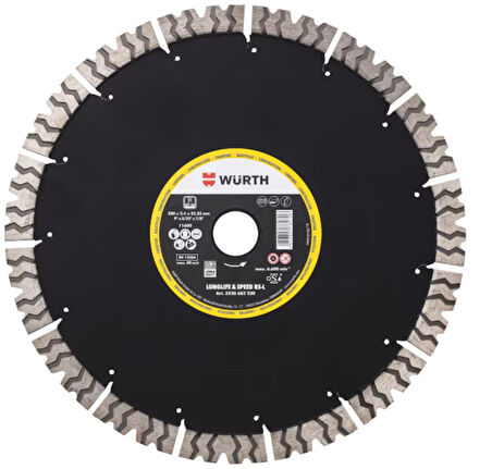 Elmas kesme diski LS RS şantiye sessiz ELMAS KESME TAŞI-BR30/25,4-D350