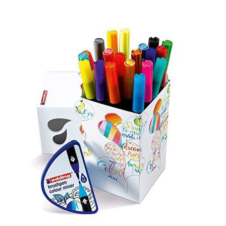 Edding Brushpen 1340 Fırça Uçlu Kalem Happy Box 20li Set