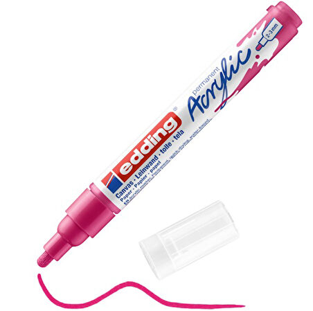 Edding Akrilik Markör Kalem Telemagenta Koyu Pembe - 2 adet