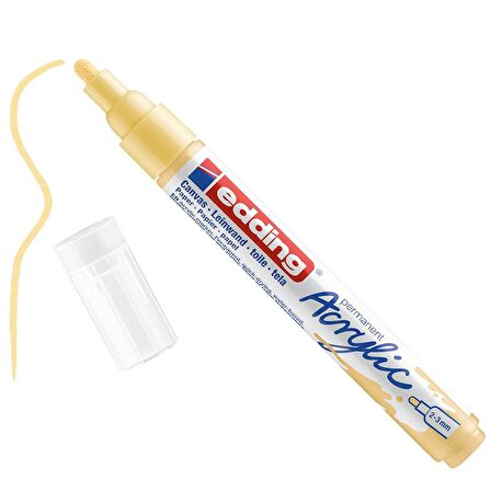 Edding 5100 Akrilik Marker Kalem 2-3mm 915 Pastel Sarı