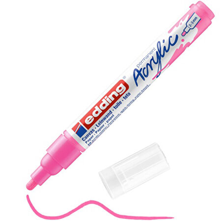 Edding Akrilik Markör Kalem Fosforlu Pembe - 2 adet