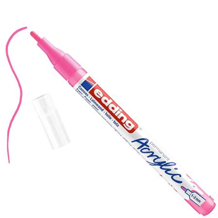 Edding 5300 Akrilik Marker Kalem 1-2mm 069 Fosforlu Pembe