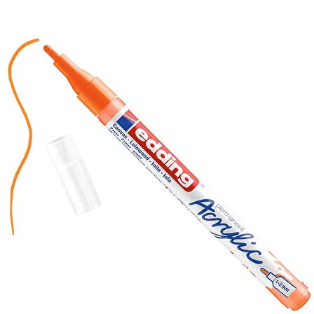 Edding 5300 Akrilik Marker Kalem 1-2mm 066 Fosforlu Turuncu