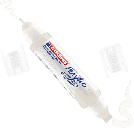 Edding 5400 Akrilik Marker Kalem Çift Uçlu 3D 922 Trafik Beyaz