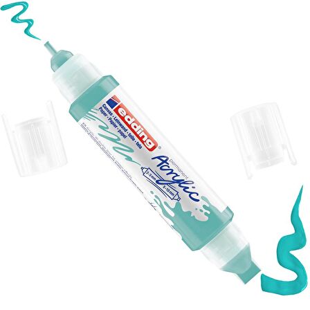 Edding 5400 Akrilik Marker Kalem Çift Uçlu 3D 934 Parlak Turkuaz