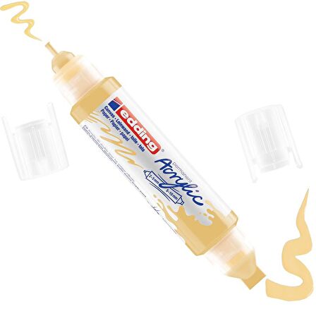 Edding 5400 Akrilik Marker Kalem Çift Uçlu 3D 915 Pastel Sarı