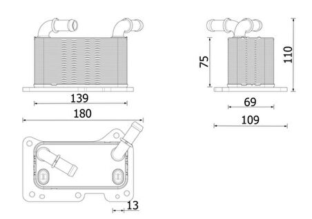 MOTOR YAĞ SOĞUTUCUSU VOLVO V60 B6 V90 B6 2020 > XC60 B4 B5 B6 2019 > XC90 B5 B6 2019 > BENZİNLİ