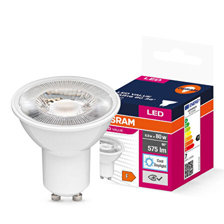 Osram LED Value PAR16 4.5W GU10 6500K Soğuk Beyaz Ampul 10 Adet
