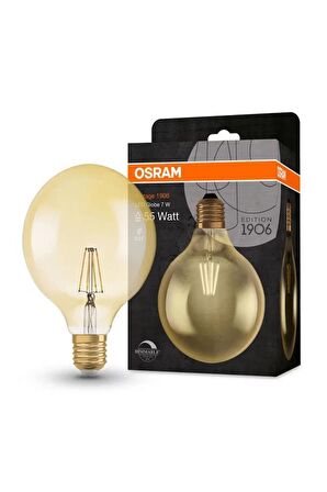 Osram Vintage 6,5W (55W) Dim Glop Rustik Ampul - Sarı Işığı Kısılabilir Dekoratif Lamba