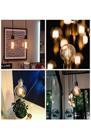 Osram Vintage 6,5W (55W) Dim Glop Rustik Ampul - Sarı Işığı Kısılabilir Dekoratif Lamba