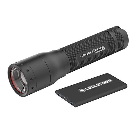 LED LENSER P7R EL FENERİ POWERBANK HEDİYELİ
