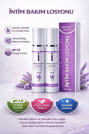Genital Bölge, Akıntı, ve Koku Gidermeye Yardımcı Losyon (150ml x2 )