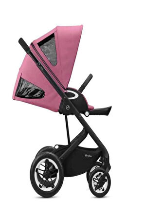 Talos S Lux (black-magnolia pink) (konforlu bebek arabası)