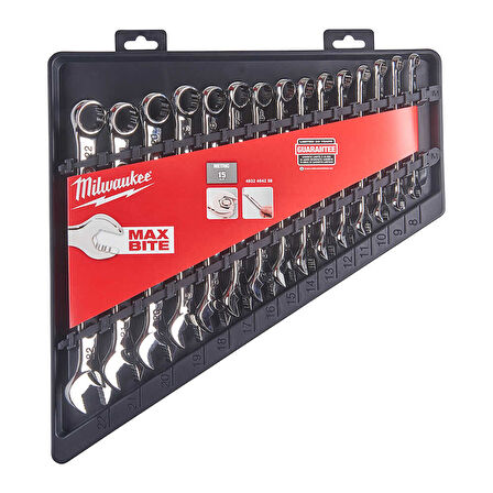 Milwaukee Kombine Anahtar Seti 15 Parça Max Bıte- 4932464258