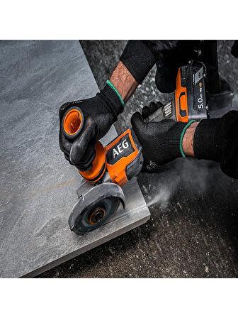 Aeg BEWS18-125BLLI-502C 2x5.0Ah Çift Akülü Kömürsüz Avuç Taşlama - 4935464417