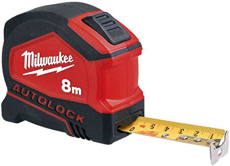 Milwaukee Ağır Hizmet Tipi Autolock Şerit Metre 8m-4932464664