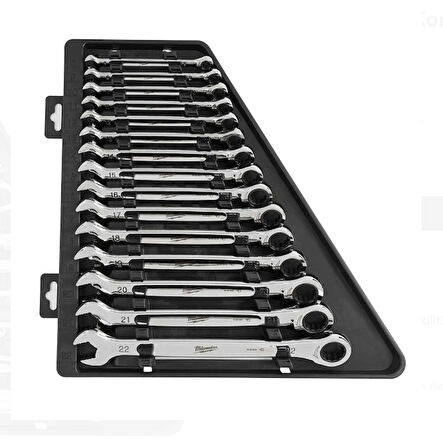 Milwaukee Kombine Cırcırlı Anahtar Seti 15 Parça