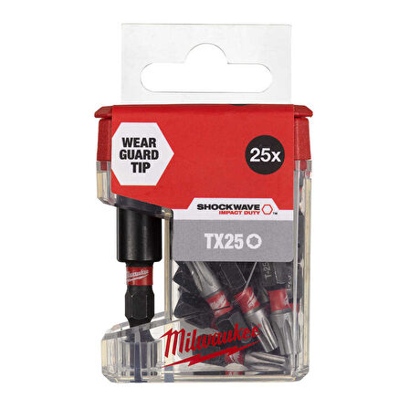Milwaukee Shockwave TX25 TicTac 26 Parça Vidalama Ucu Seti-4932479858