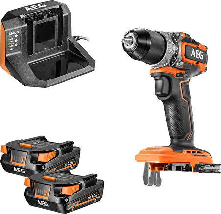 Aeg BS 18SBL2-202C 2x2.0Ah Çift Akülü Kömürsüz Vidalama - 4935480056