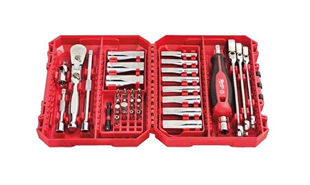 Milwaukee 1/4 Cırcır Tornavida Kollu Lokma Seti