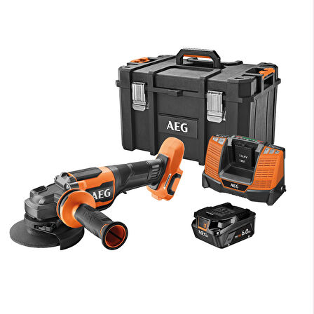 AEG BEWS18-125BLPX2-602MB 2x6.0Ah Çift Akülü Kömürsüz Taşlama Makinesi - 4935500067