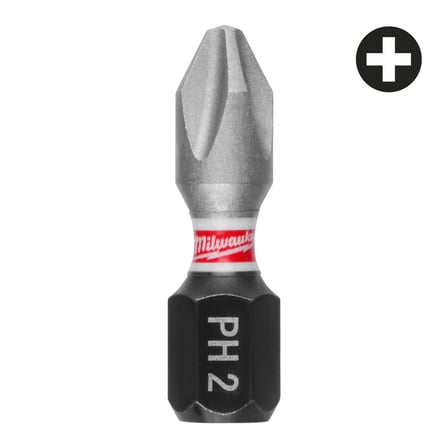 Milwaukee Shockwave PH2 25mm Bits Ucu 3'lü Paket