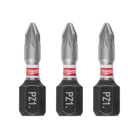 Milwaukee Shockwave PZ1 25mm Bits Uç 3'lü Paket