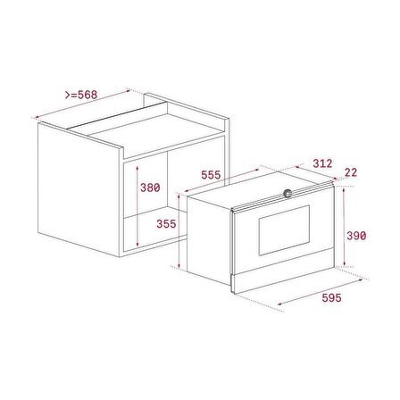 Teka MWR 22 BI 40586300 22 lt Mikrodalga Fırın