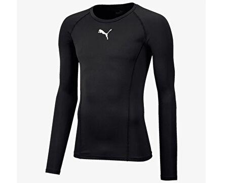 Puma Liga Baselayer Tee Ls Erkek Futbol Uzun Kollu Antrenman Üstü 65592003 Siyah