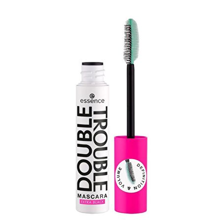 Essence Trouble Double Suya Dayanıklı Kıl Fırça Siyah Rimel
